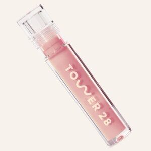 New Tower 28 Shine On Lip Oil Jelly Lip Gloss in Oat